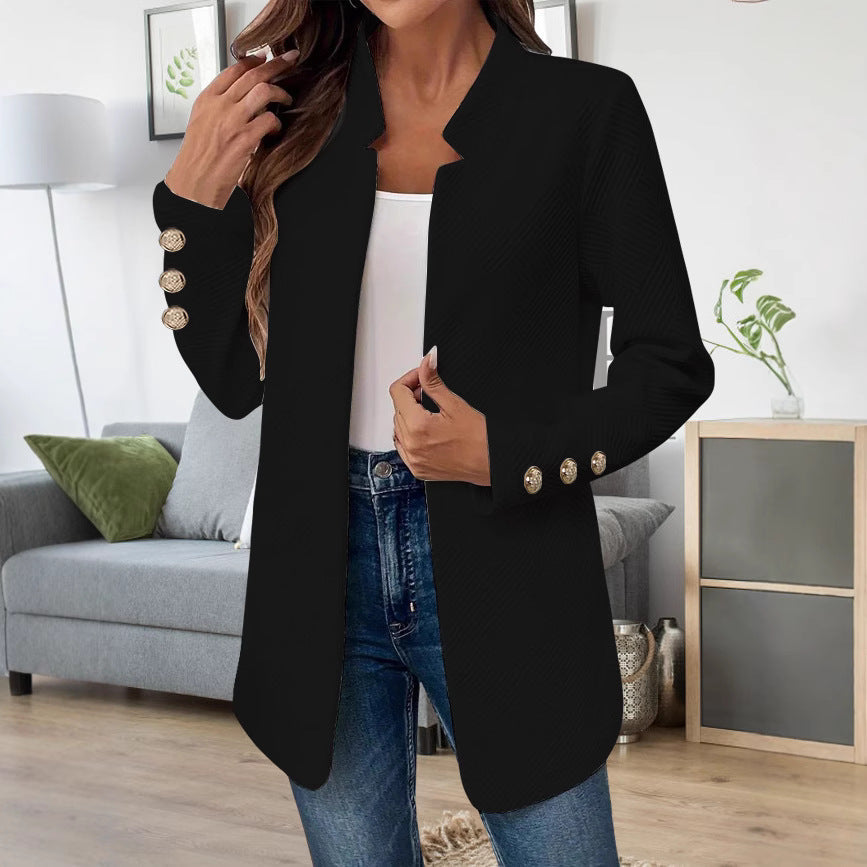 Damen Moderne Blazerjacke mit strukturiertem Design und eleganten Knopfdetails R&B