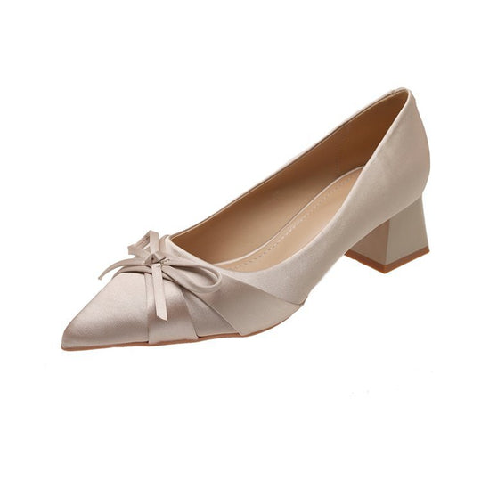 Damen elegante Spitzen High Heels mit dekorativem Schleifenakzent R&B