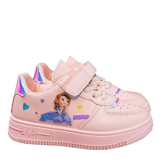 Damen Sneakers mit verspieltem Prinzessinnenmotiv und praktischem Klettverschluss R&B