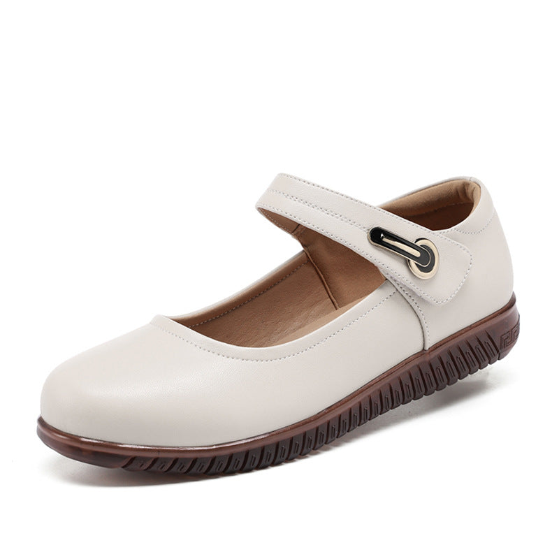 Damen Mary Jane Ballerinas mit elastischem Riemen und bequemem Fußbett R&B