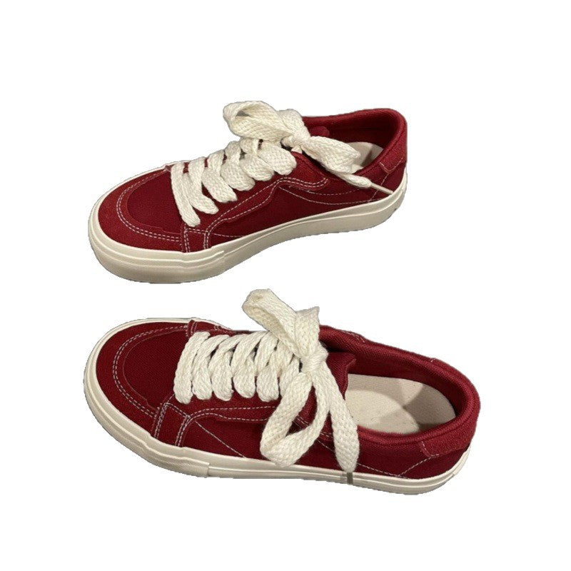 Damen lässige Sneaker mit dicker Sohle und robustem Obermaterial R&B