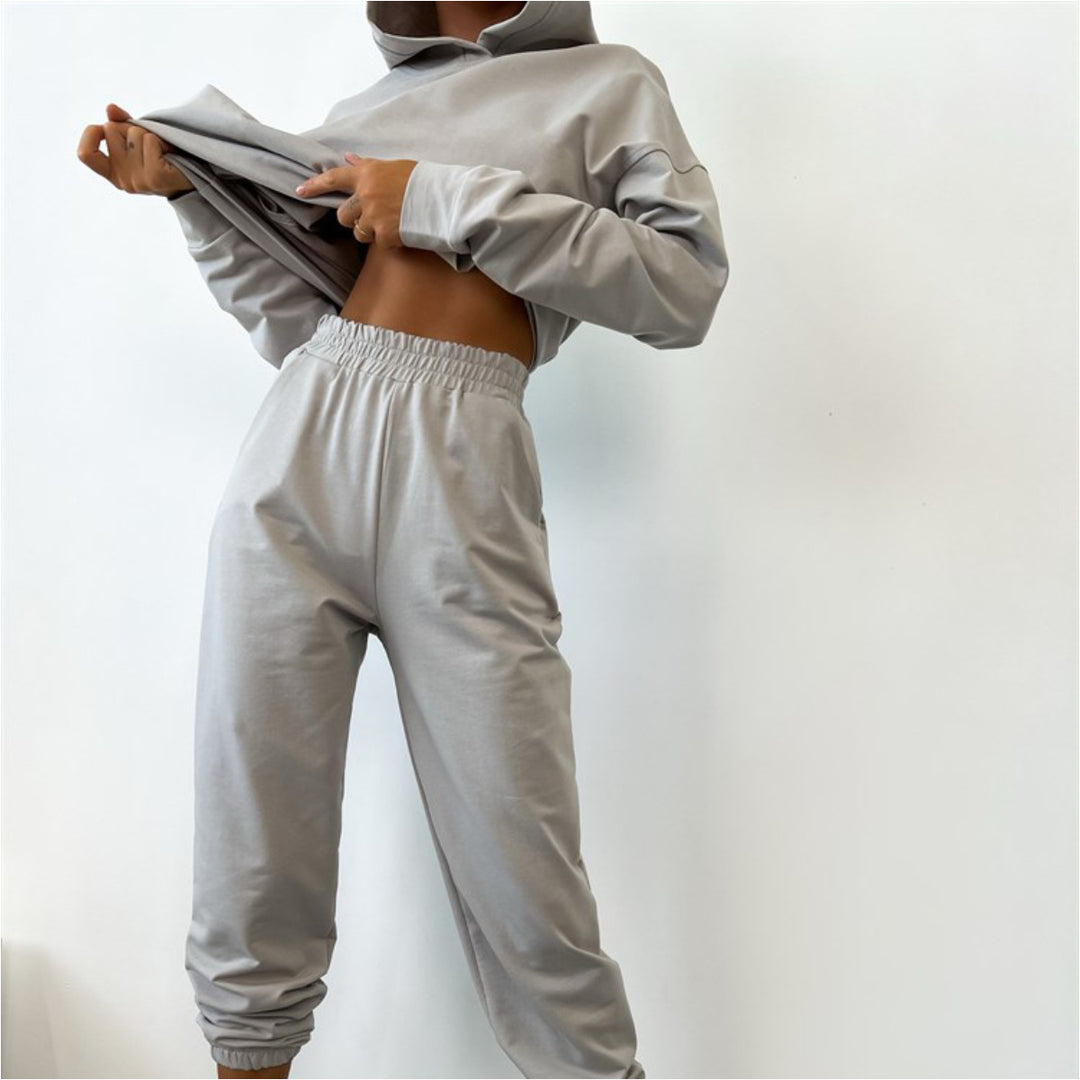 Damen Sportliches Sweatshirt- und Jogginghose-Set R&B