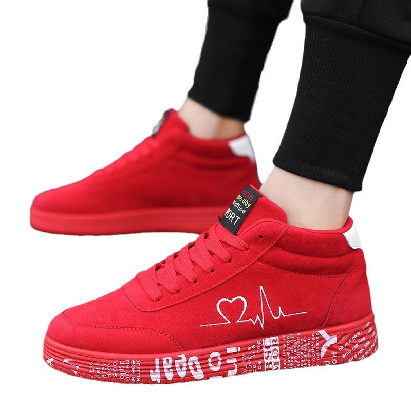 Damen Sportive High-Top Sneakers mit individuell bedruckter Laufsohle