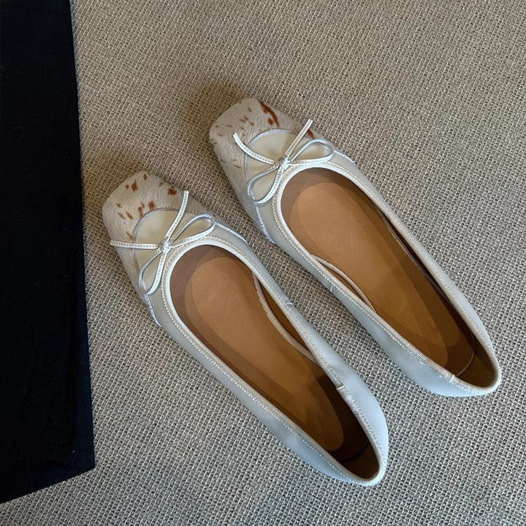 Damen Ballerina-Schuhe mit einzigartigem Design und charmantem Schleifendetail