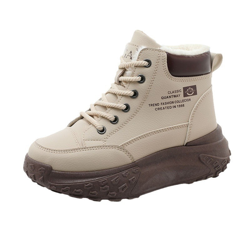 Damen Winterliche High-Top Sneakers mit kuscheligem Innenfutter und robustem Laufprofil R&B