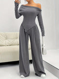 Damen trendiger Jumpsuit mit Off-Shoulder-Design
