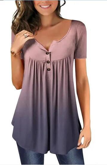 Damen Tunika Damen U-Ausschnitt Print