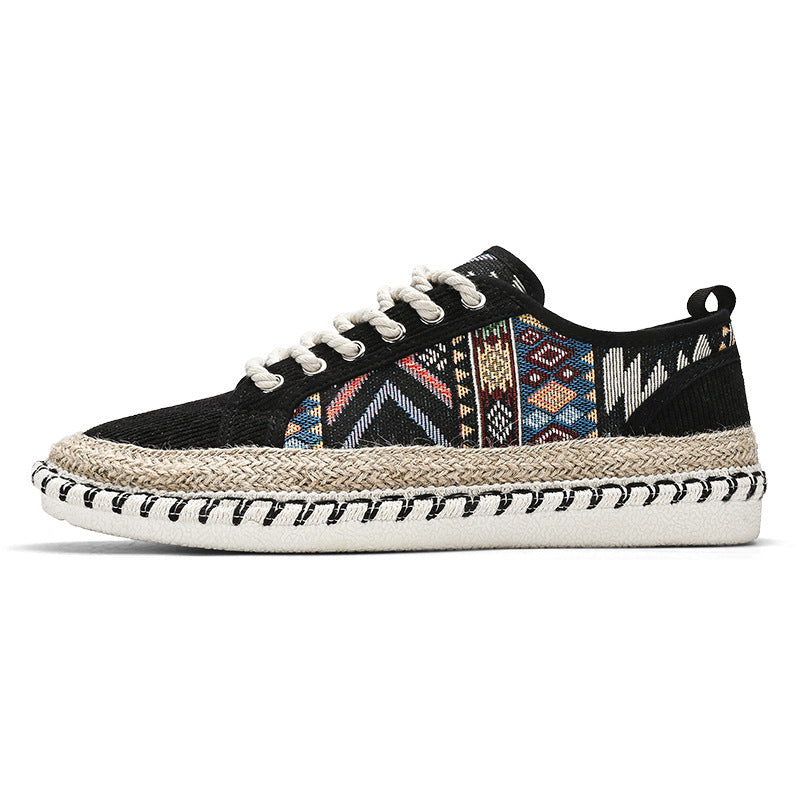 Damen Espadrilles-Sneaker mit exotischem Musterdruck und modischer Kordelsohle R&B