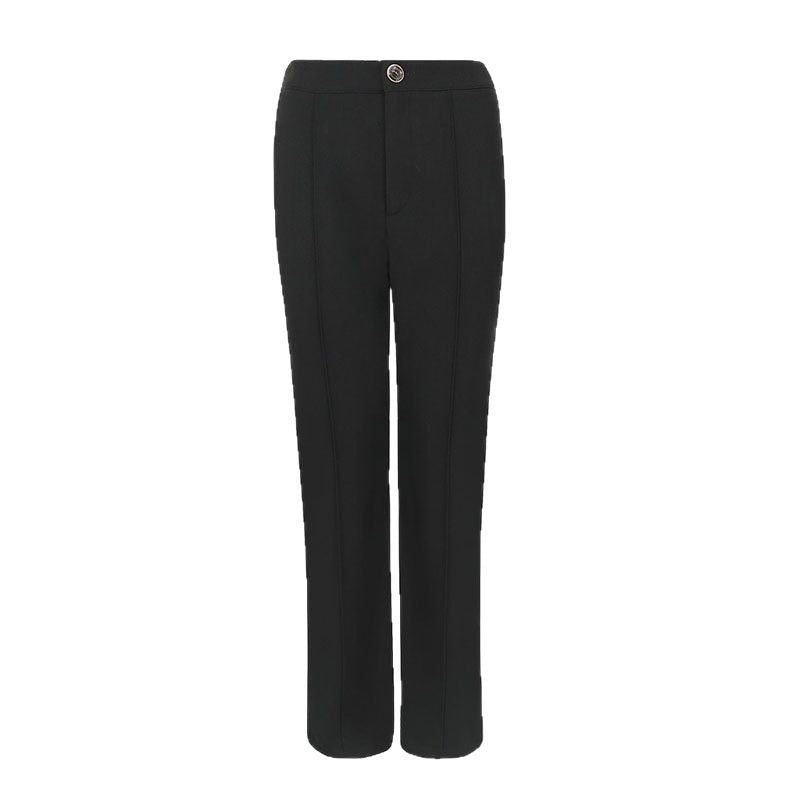 Damen elegante Business-Hose mit seitlichen Eingrifftaschen und schmalem Schnitt R&B