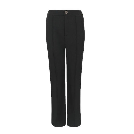 Damen elegante Business-Hose mit seitlichen Eingrifftaschen und schmalem Schnitt R&B