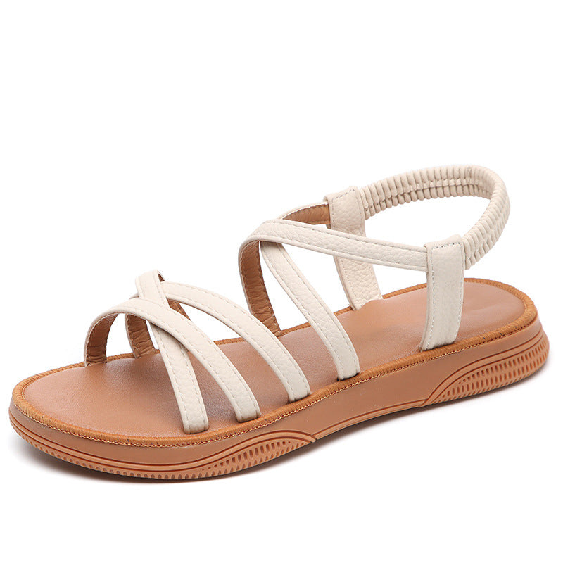 Damen Bequeme Riemchen-Sandaletten mit elastischem Fesselriemen und anatomischer Sohle R&B