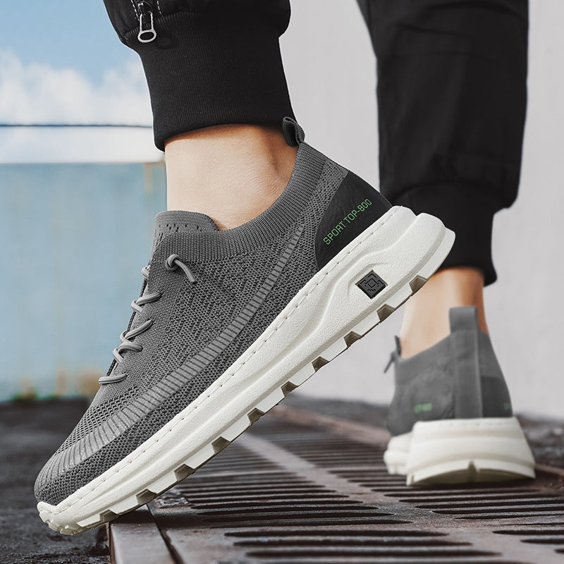 Damen Sportliche Sneaker mit atmungsaktiver Strickoberfläche und rutschfester Sohle R&B