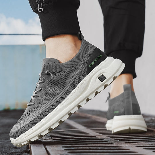 Damen Sportliche Sneaker mit atmungsaktiver Strickoberfläche und rutschfester Sohle R&B