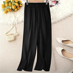 Damen Weite Hochtaillierte Stoffhose mit elegantem Gummibund R&B