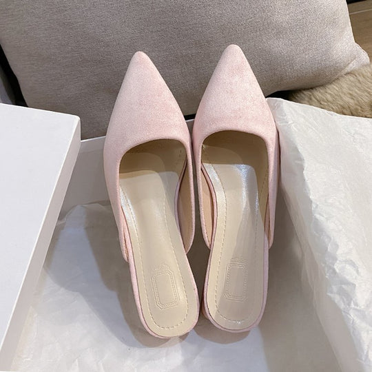 Damen elegante Spitzenschuhe mit offenem Fersenbereich R&B