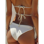Damen Triangel-Bikini mit raffiniertem Strukturmuster R&B