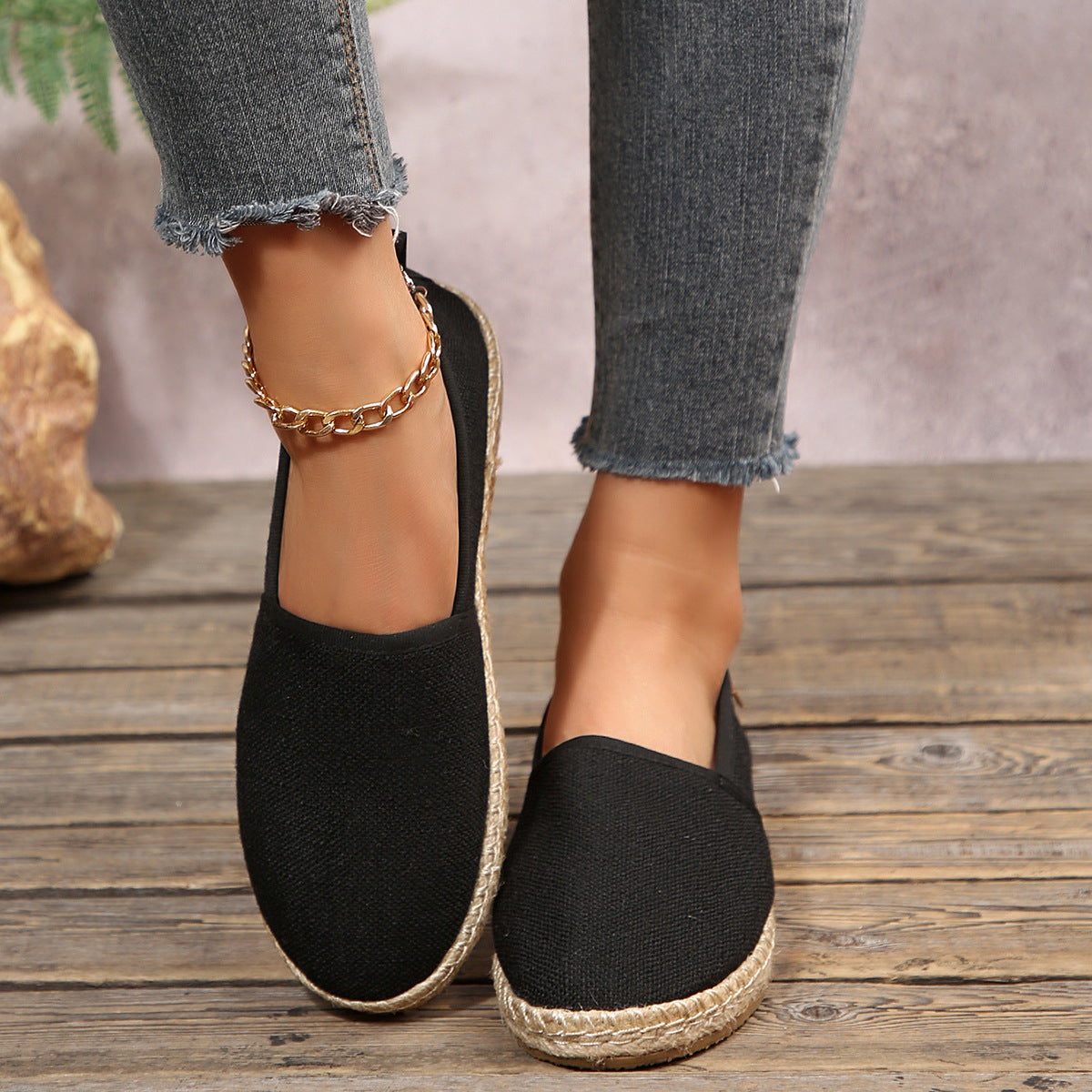 Damen Espadrilles mit rutschfester Sohle und anatomischem Fußbett R&B