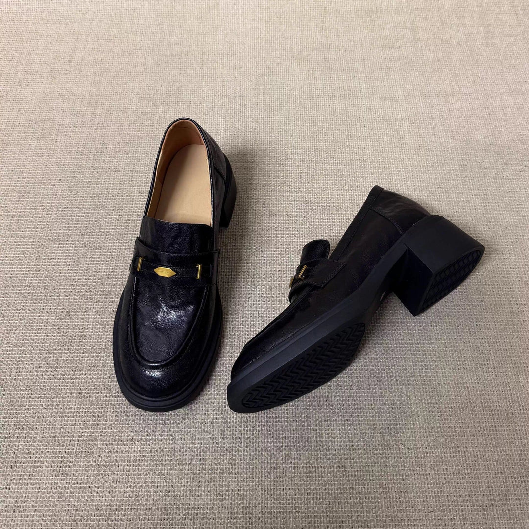 Damen Mokassins mit eleganter Schnallenapplikation und rutschfester Sohle R&B