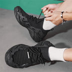 Damen Sportliche Strick-Sneaker mit atmungsaktiver Oberflächenstruktur