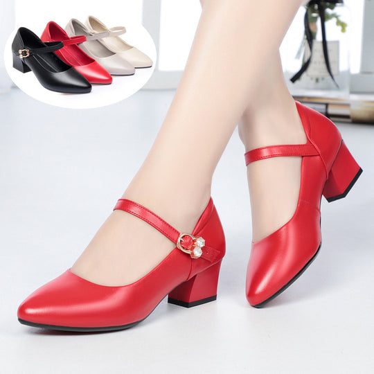 Damen Mary Jane Pumps mit modischem Schmuckdetail und komfortablem Blockabsatz R&B