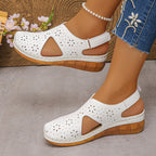 Damen Komfortable Sommer-Sandalen mit atmungsaktiver Oberflächenstruktur und rutschfester Sohle