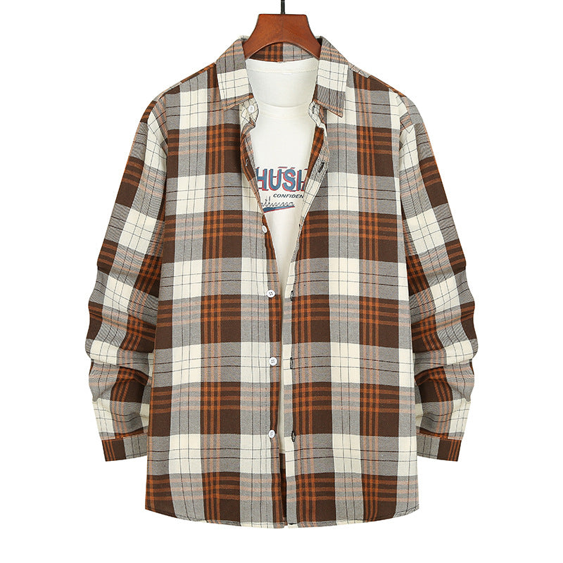 Herren Flanellhemd mit modernem Karomuster und bequemer Passform R&B