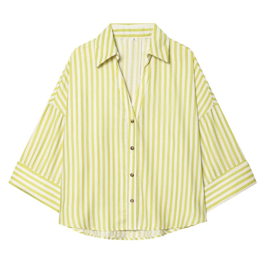Damen Hemdblusenshirt mit lässigem Schnitt und eleganten 3/4-Ärmeln R&B