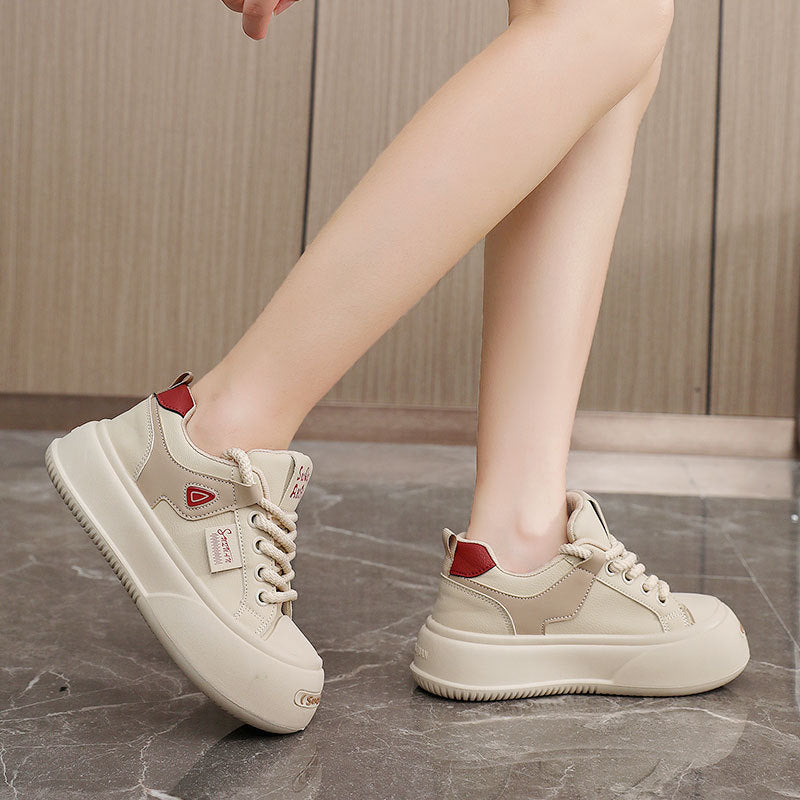 Damen Sneakers mit modischem Design und erhöhter Plateau-Sohle R&B