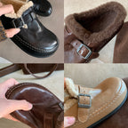Damen Hausschuhe mit flauschigem Innenfutter und verstellbarem Riemen R&B