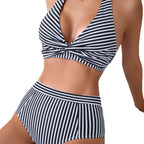 Damen Hochgeschnittener Bikinis mit eleganter Wickeloptik