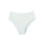 Damen Hochgeschnittene Bikinihose mit horizontalem Streifenmuster
