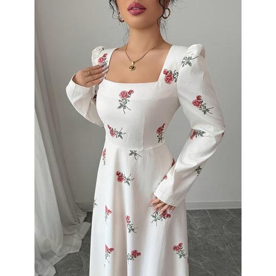 Damen Maxikleid mit floralem Muster R&B