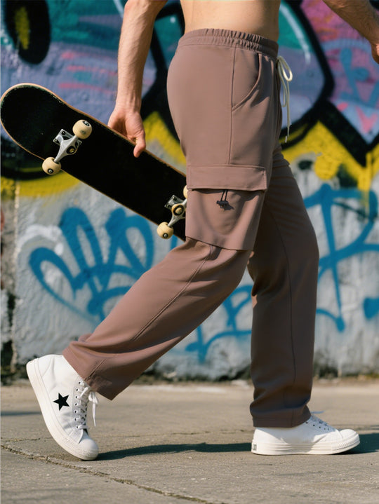 Herren Sportliche Cargo-Hose mit praktischen Taschen und elastischem Bund R&B