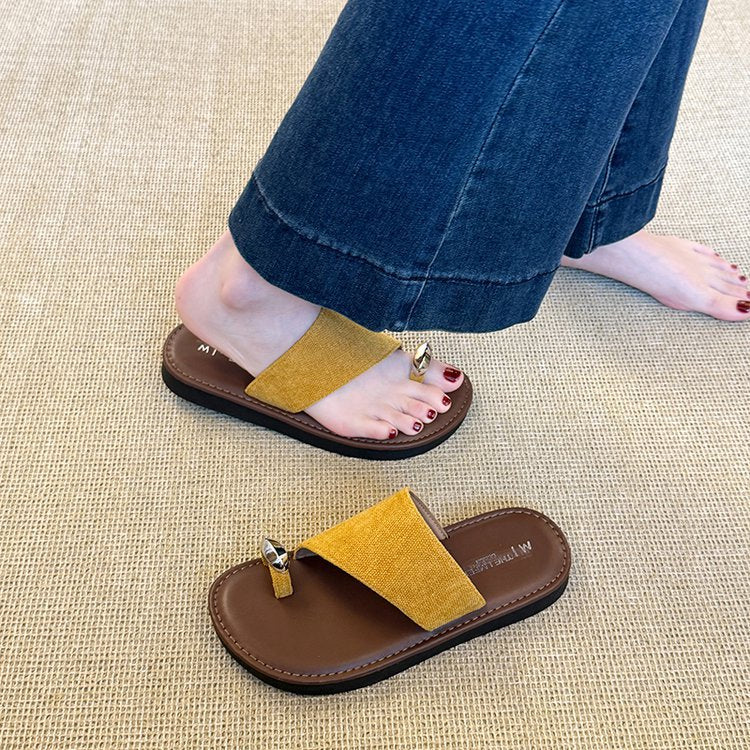 Damen modische Riemensandalen mit komfortablem Fußbett und zierlichem Design R&B
