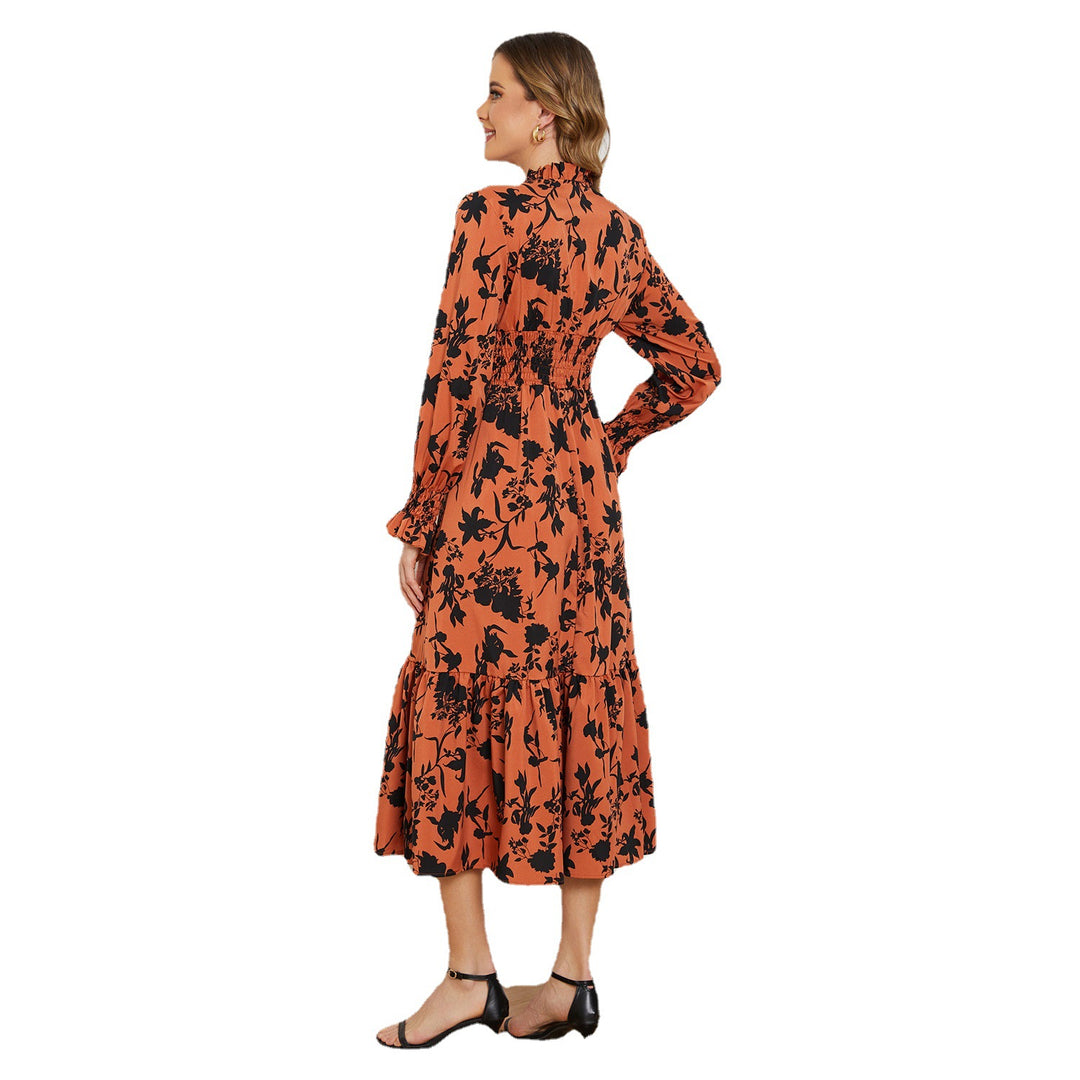 Damen Midikleid mit schmeichelhaftem Schnitt und floralem Design R&B