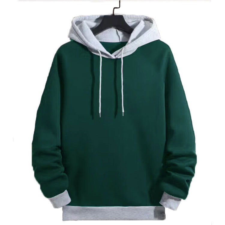 Herren legerer Kapuzenpullover mit kontrastierenden Ärmeln R&B