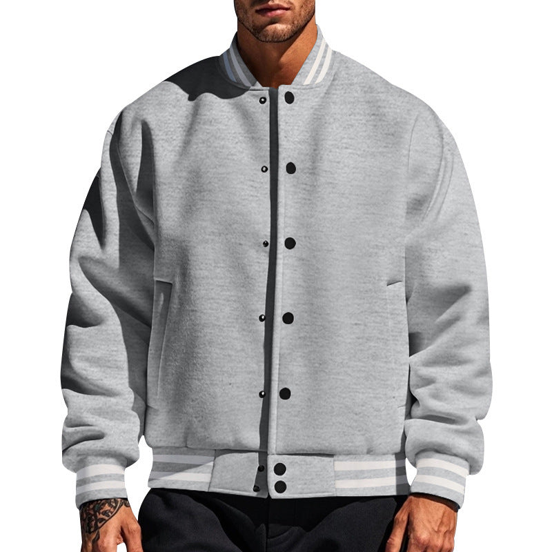 Herren Sportliche Collegejacke mit modischem Kragen R&B