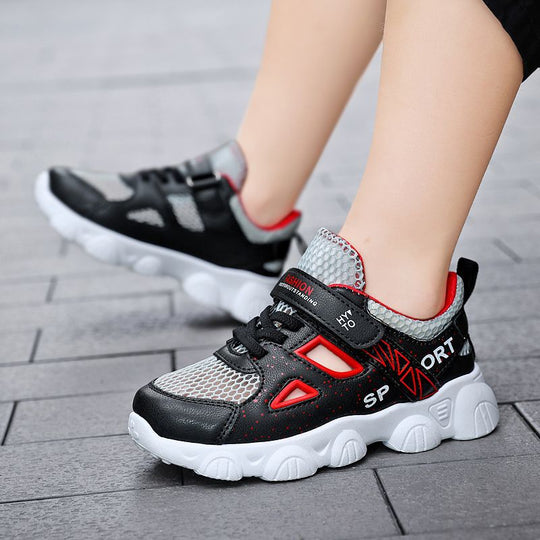 Damen sportliche Sneaker mit atmungsaktiver Mesh-Oberfläche und praktischem Klettverschluss R&B