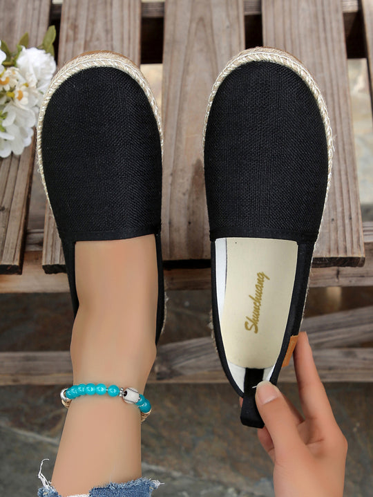 Damen Espadrilles mit elastischem Obermaterial und komfortabler Sohle R&B