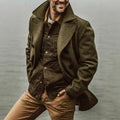 Herren stilvolle Wolljacke im doppelten Schnitt