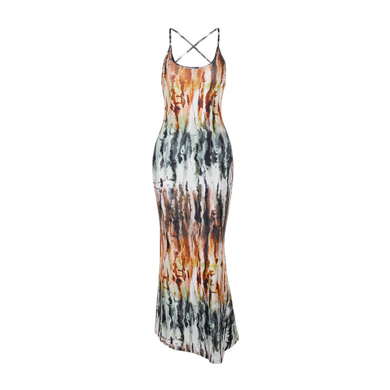 Damen Maxikleid mit schmalen Spaghetti-Trägern und komfortabler Passform EB