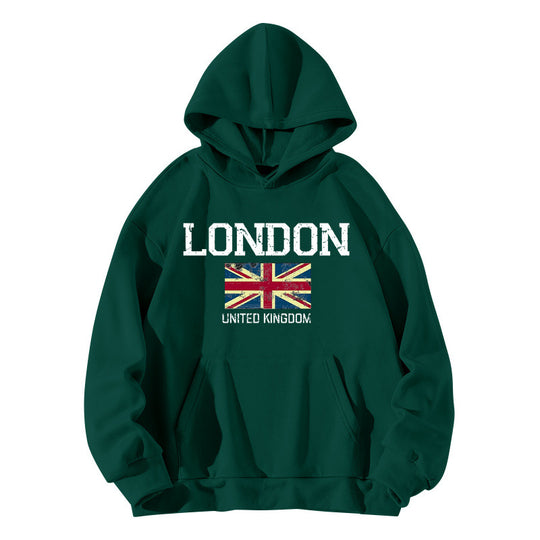 Damen Kapuzenpullover im urbanen London-Style mit Kängurutasche und gemütlichem Schnitt R&B