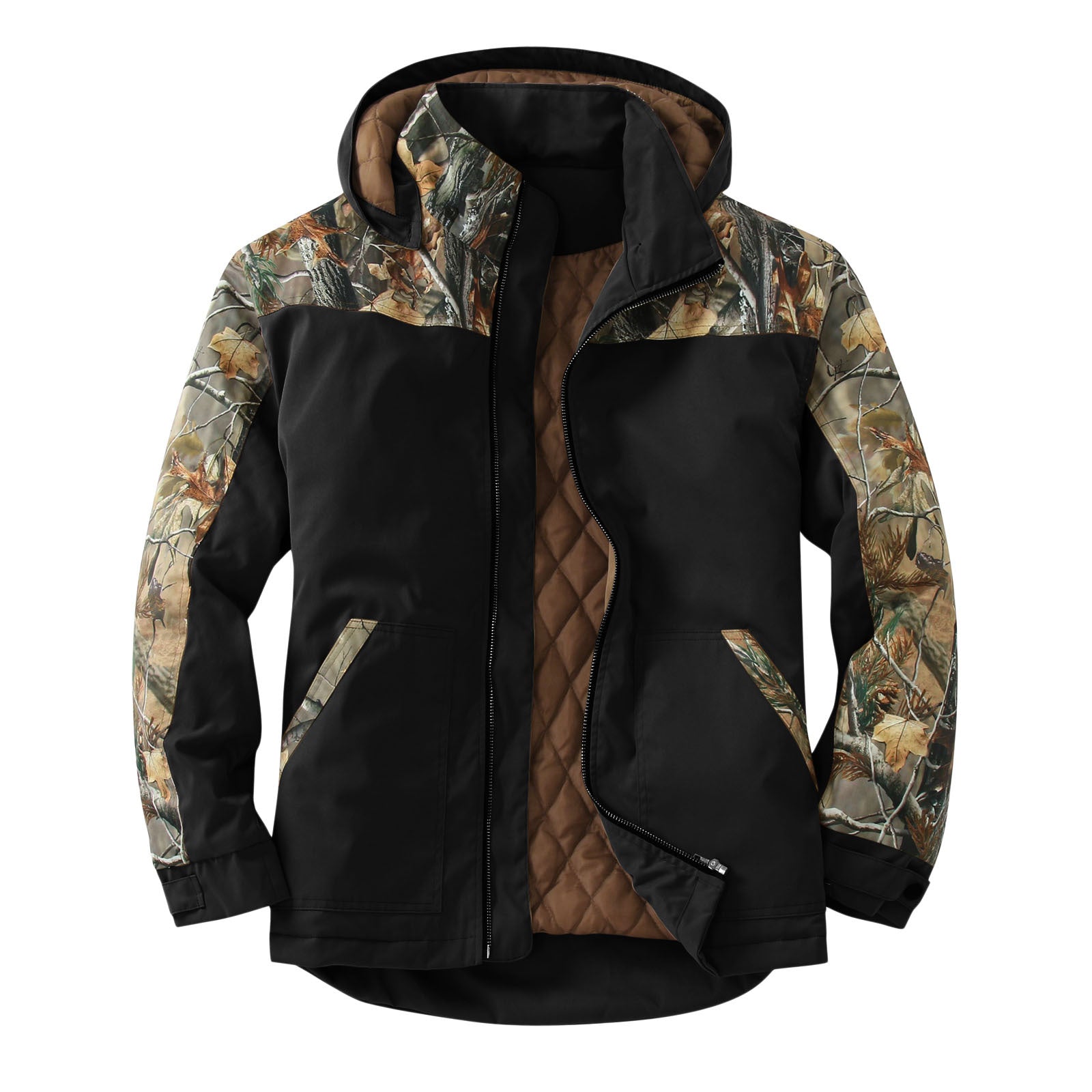 Damen wetterfeste Outdoorjacke mit vielseitigem Camouflage-Design R&B