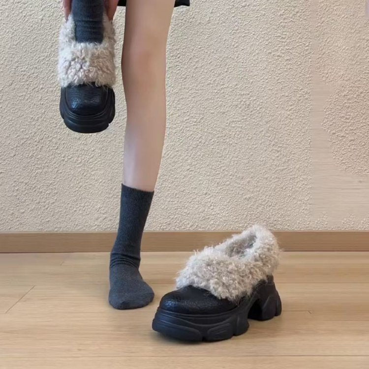 Damen Flauschige Hausschuhe mit robuster Sohle und wärmendem Innenfutter R&B