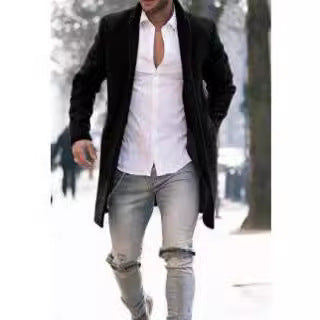 Herren eleganter Langmantel R&B