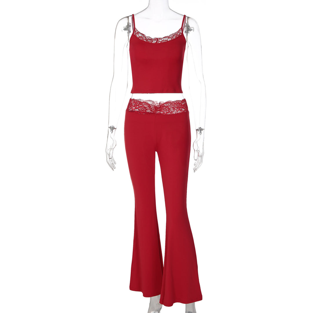 Damen Lässiges Oberteil und weiter geschnittene Hose Set R&B