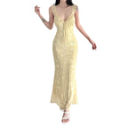 Damen Maxikleid mit floralem Design und verstellbarem Träger R&B
