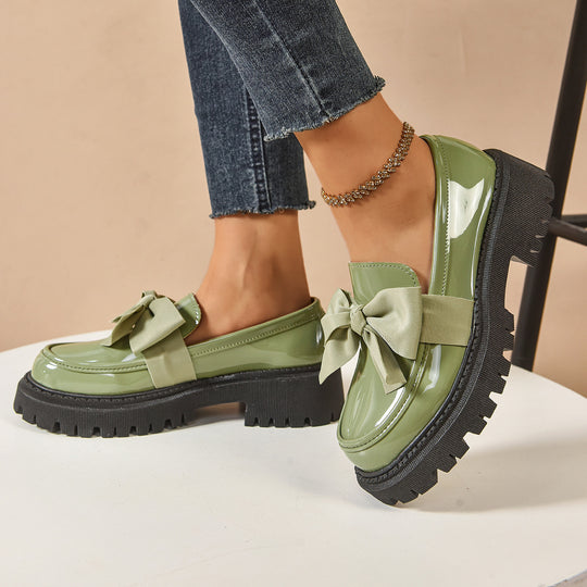 Damen modische Ballerinas mit dekorativer Schleifenverzierung und rutschfester Sohle R&B