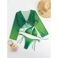 Damen Bikini-Set mit transparentem Oberteil und verstellbaren Trägern R&B