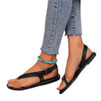 Damen Minimalistische Zehentrenner-Sandalen mit elastischen Riemen R&B